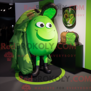 Lime Green Apple mascot...