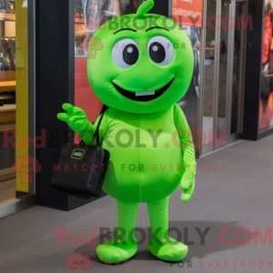 Postava maskota Lime Green...