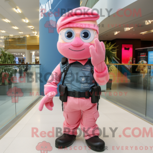 Pink Army Soldier mascot...