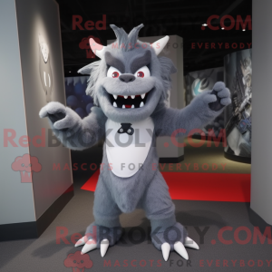 Gray Devil mascot costume...
