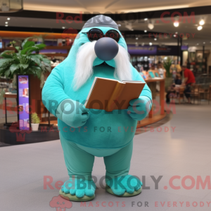 Turquoise Walrus mascot...