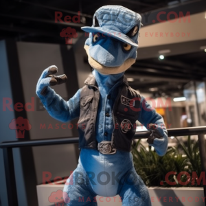 Personaggio mascotte blu...