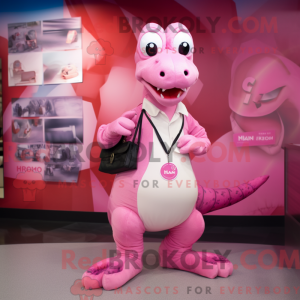 Rosa Hydra maskotdraktfigur...