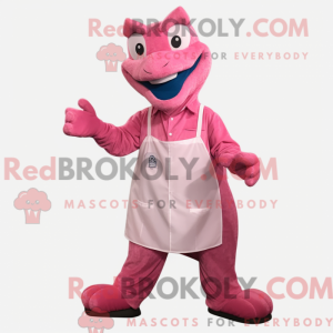 Pink Hydra maskot kostume...
