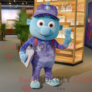Purple Aglet mascot costume...