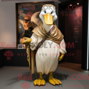 Gold Swans mascot costume...