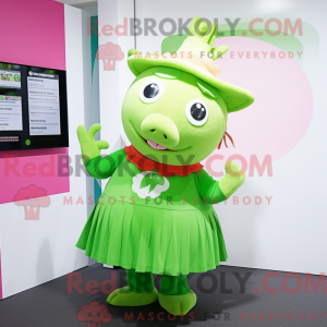 Postava maskota Lime Green...