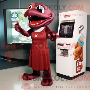 Maroon Titanoboa maskot...