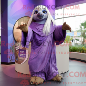 Lavender Giant Sloth mascot...