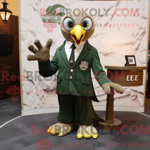 Olive Eagle mascot costume...