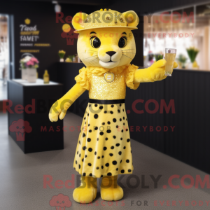 Yellow Leopard mascot...