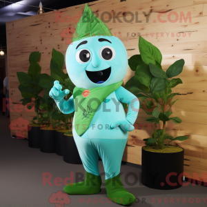 Cyan Beanstalk mascot...