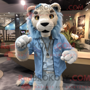 Sky Blue Smilodon mascotte...