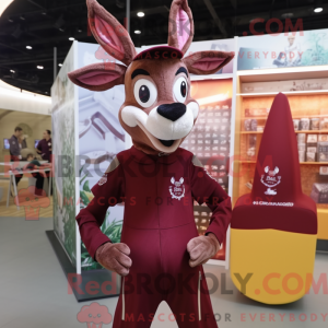 Maroon Gazelle mascot...