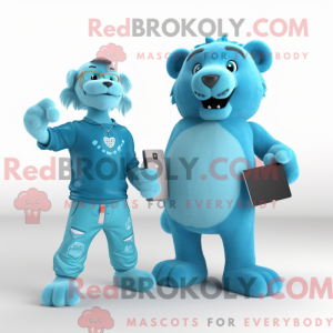 Cyan Smilodon máscara de...