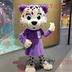 Lavendel Gepard maskot...