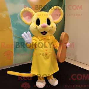 Gul mus maskot kostyme...