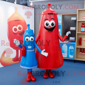 Garrafa azul de ketchup...