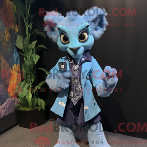 Blue Lemur mascot costume...