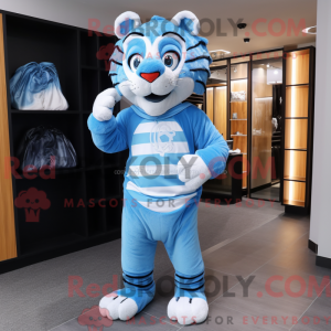 Sky Blue Tiger mascot...