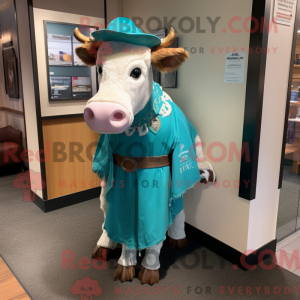 Turkis Hereford Cow maskot...