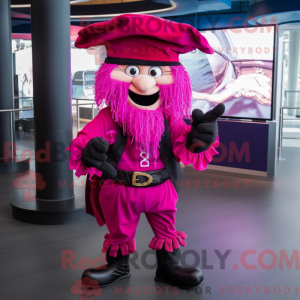 Magenta Pirate Maskot Drakt...