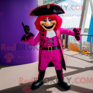 Magenta Pirate Maskot Drakt...