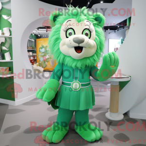 Green Lion mascot costume...