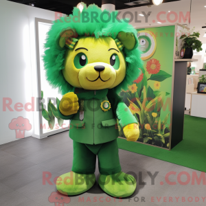Green Lion maskot kostume...