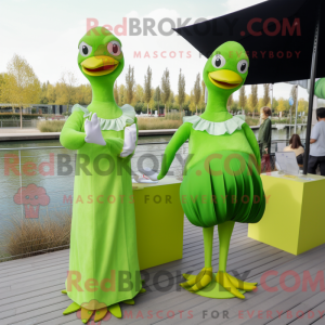 Lime Green Swans mascot...