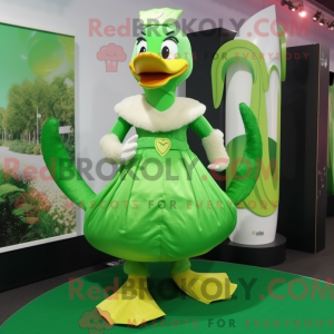 Lime Green Swans mascot...