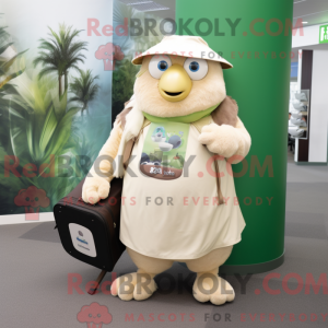 Cream Kiwi mascot costume...