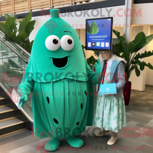 Turquoise Cucumber mascot...