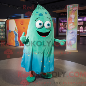 Turquoise Cucumber mascot...