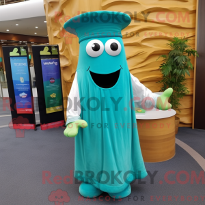 Turquoise Cucumber mascot...