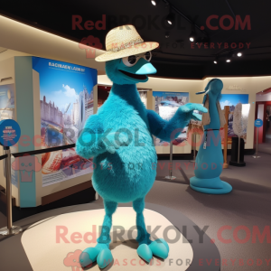 Turquoise Ostrich mascot...