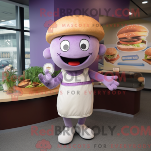 Lavender Hamburger mascot...