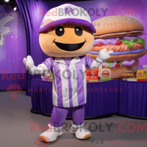 Lavender Hamburger mascot...