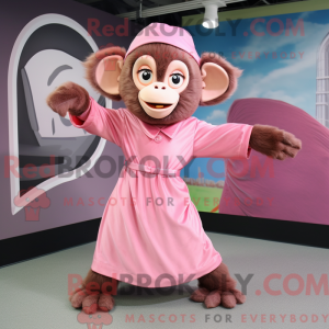 Pink Capuchin Monkey mascot...