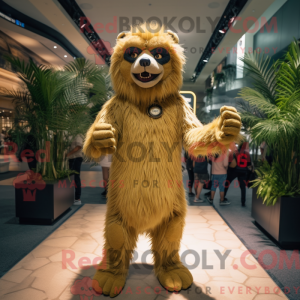 Gold Sloth Bear maskot...