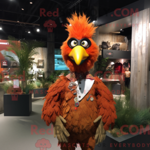 Rust Rooster mascot costume...