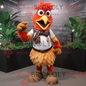 Rust Rooster mascot costume...