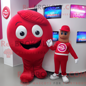 Red Donut mascot costume...