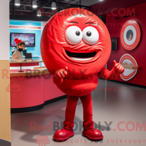 Red Donut mascot costume...