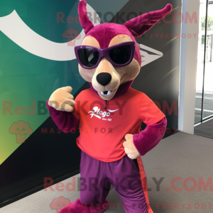 Magenta Kangaroo mascot...