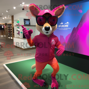 Magenta Kangaroo mascot...