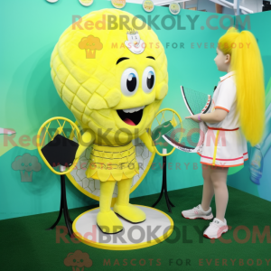 Lemon Yellow Mermaid mascot...