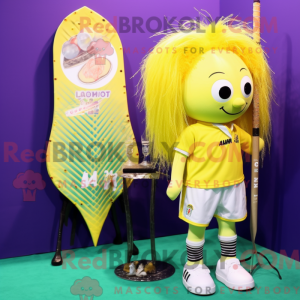 Lemon Yellow Mermaid mascot...
