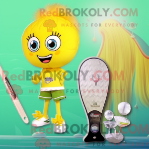 Lemon Yellow Mermaid mascot...