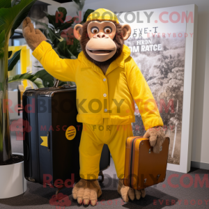 Yellow Chimpanzee mascot...